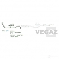 Выхлопная труба глушителя VEGAZ 6QU HB 1437873844 dr33