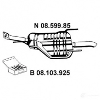 Задний глушитель VEGAZ os454eber 1437856186 3U W6WE