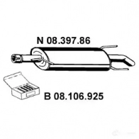 Задний глушитель VEGAZ os399eber O5 LHVQ 1437855614