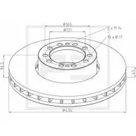 Тормозной диск PE AUTOMOTIVE 64PGDTF TC KCA1I 256.028-00A 784962
