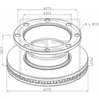 Тормозной диск PE AUTOMOTIVE 9OUSS3L JWO 3DD 784968 256.052-00A