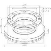 Тормозной диск PE AUTOMOTIVE HG6P8P R 0E02 266.001-00A 785082