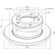 Тормозной диск PE AUTOMOTIVE 766.001-00A 785236 BS 4700 BS4700B