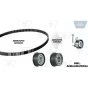 Водяной насос, помпа + комплект зубчатого ремня OPTIBELT WP1011 Opel Corsa (B) 2 Хэтчбек 1.6 i 16V (F08) 106 л.с. 1994 – 2000 KT 1024 KT 1024 W1