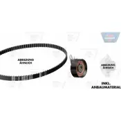 Водяной насос, помпа + комплект зубчатого ремня OPTIBELT KT 1218 W1 WP1059 Volkswagen LT (2DB, 2DE, 2DK) 2 Автобус 2.5 SDI 75 л.с. 1996 – 2006 KT12 18