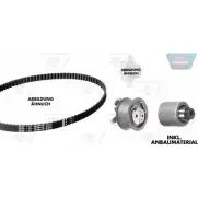 Водяной насос, помпа + комплект зубчатого ремня OPTIBELT WP1001 Audi A6 (C5) 2 Универсал 1.9 Tdi 130 л.с. 2001 – 2005 KT12 37 KT 1237 W1