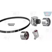 Водяной насос, помпа + комплект зубчатого ремня OPTIBELT KT 1503 W1 WP1077 Mazda Premacy KT15 03
