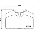 Тормозные колодки, дисковые, комплект BREMBO 20 877 P 65 004 7158D250 800796