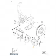 Тормозной диск Volvo S60 (19-), S90 (17-), V60 (19-), V60 CC (19-), V90 (17-), V90 Cross Country 31665446 BBP 2S 1211199612 - Изображение 3