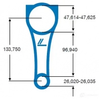 Шатун IPSA 1971138 AF9 UC4 co002000 - Изображение 2