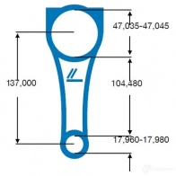 Шатун IPSA P JU72J6 1425138759 co002900 - Изображение 2