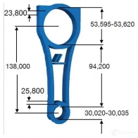 Шатун IPSA 70O 9TZ 1425084806 co000300 - Изображение 2