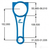 Шатун IPSA co000800 V67 U3B 1971127 - Изображение 2