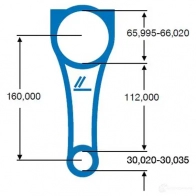 Шатун IPSA 1424701515 co006200 E6 3IR - Изображение 2
