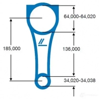Шатун IPSA NKX 9L 1971149 co003300 - Изображение 2