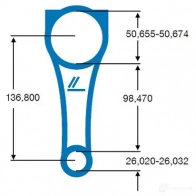 Шатун IPSA E5K4 JTV co001900 1971137 - Изображение 2