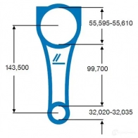 Шатун IPSA co002300 1971141 0VE7 ZL - Изображение 2