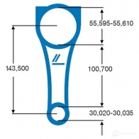Шатун IPSA co002400 1971142 6 8MK1J - Изображение 2