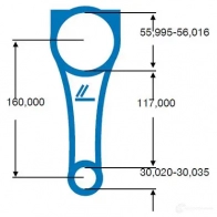 Шатун IPSA co001700 Z8JW 4 1971136
