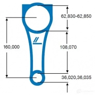 Шатун IPSA co005800 1424701511 OY G2F - Изображение 2