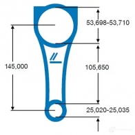Шатун IPSA 6SIM5U U 1971132 co001300 - Изображение 2