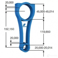 Шатун IPSA co008600 3K62 EL 1438651569