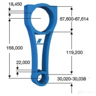 Шатун IPSA 1438651570 co008300 A A7FZ0J - Изображение 2