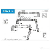 Высоковольтные провода зажигания, комплект JANMOR 3 ME7V0 5902925001474 Porsche 911 (993) 2 Купе 3.6 Carrera 286 л.с. 1995 – 1997 abm114