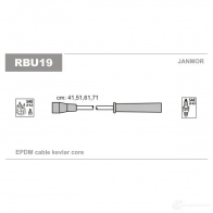 Высоковольтные провода зажигания, комплект JANMOR BVZBF IR Renault Megane (BA) 1 Хэтчбек 1.6 i (BA0L) 75 л.с. 1996 – 1999 rbu19 5902925013606