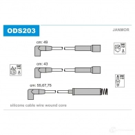 Высоковольтные провода зажигания, комплект JANMOR ods203 M246N DY 5902925014931 Opel Astra (F) 1 Универсал 1.6 i (F08. C05) 71 л.с. 1993 – 1996