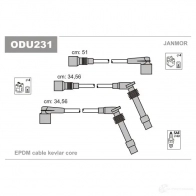 Высоковольтные провода зажигания, комплект JANMOR L7S5M S 5902925015501 Opel Astra (F) 1 Седан 2.0 i (F19. M19) 115 л.с. 1992 – 1998 odu231