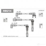 Высоковольтные провода зажигания, комплект JANMOR 5902925013552 rbu14 2818510 XIHCOJ X