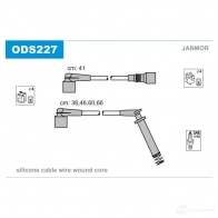 Высоковольтные провода зажигания, комплект JANMOR UW D83 ods227 Opel Astra (F) 1 Универсал 1.4 Si (F08. C05) 82 л.с. 1992 – 1998 5902925015419