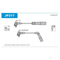 Высоковольтные провода зажигания, комплект JANMOR L 0YIWQ 5902925012432 jp217 Toyota Corolla (E100) 7 Универсал