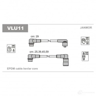 Высоковольтные провода зажигания, комплект JANMOR 2818694 vlu11 LWJ3 BER 5902925000705