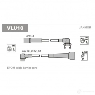 Высоковольтные провода зажигания, комплект JANMOR 2818693 5902925000682 O KSVVE vlu10
