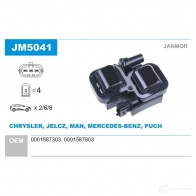 Катушка зажигания JANMOR Q 2QQO6L Mercedes C-Class (W203) 2 Седан 3.2 C 32 AMG Kompressor (2065) 354 л.с. 2001 – 2007 5902925204684 jm5041
