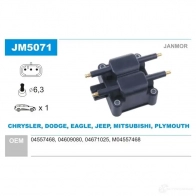 Катушка зажигания JANMOR 2817464 jm5071 5902925204981 4F LFD2