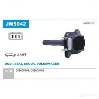 Катушка зажигания JANMOR Audi A6 (C5) 2 Седан 2.7 T Quattro 230 л.с. 1997 – 2005 jm5042 5902925204691 5I8K 0KO