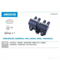 Катушка зажигания JANMOR 2817432 4 5QI8Z jm5038 5902925204653