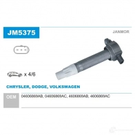 Катушка зажигания JANMOR jm5375 8 F4JOWS Dodge Grand Caravan 4 (RT) Минивэн 4.0 235 л.с. 2007 – наст. время 5902925209573