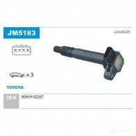 Катушка зажигания JANMOR H21L H 5902925207104 jm5183 Toyota Land Cruiser Prado (J120) 3 Внедорожник 2.7 (TRJ125) 152 л.с. 2002 – 2004