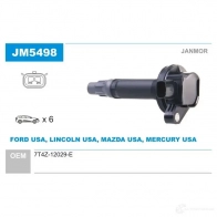Катушка зажигания JANMOR Mazda CX-9 (TB) 1 2006 – 2015 4924 LNG jm5498 5902925216908