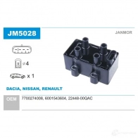Катушка зажигания JANMOR jm5028 HVTI S 5902925204554 Renault Twingo (C06) 1 Хэтчбек 1.2 (C066. C068) 58 л.с. 1996 – 2007
