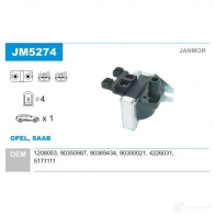 Катушка зажигания JANMOR 5902925208019 jm5274 Opel Astra (F) 1 Хэтчбек 2.0 i (F08) 115 л.с. 1991 – 1998 GEWZ C