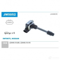 Катушка зажигания JANMOR 5902925204790 P 8KLYL jm5052 Nissan Maxima (A33) 5 Седан 2.5 V6 24V 209 л.с. 2000 – 2003