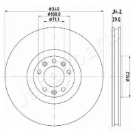 Тормозной диск JAPANPARTS J ATCZ 1481155 8033001675306 di2019 - Изображение 2