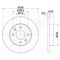 Тормозной диск JAPANPARTS 7 HWTY di197 1481131 8033001046281