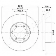 Тормозной диск JAPANPARTS 7 HWTY di197 1481131 8033001046281 - Изображение 2