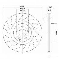 Тормозной диск JAPANPARTS 8033001830798 1481114 QH 2FDVL di166